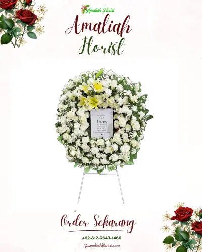 Krans Bunga Duka Cita di Kutabanjarnegara